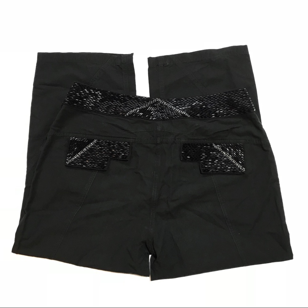 Karen Millen England Crop Black Beaded Pants
